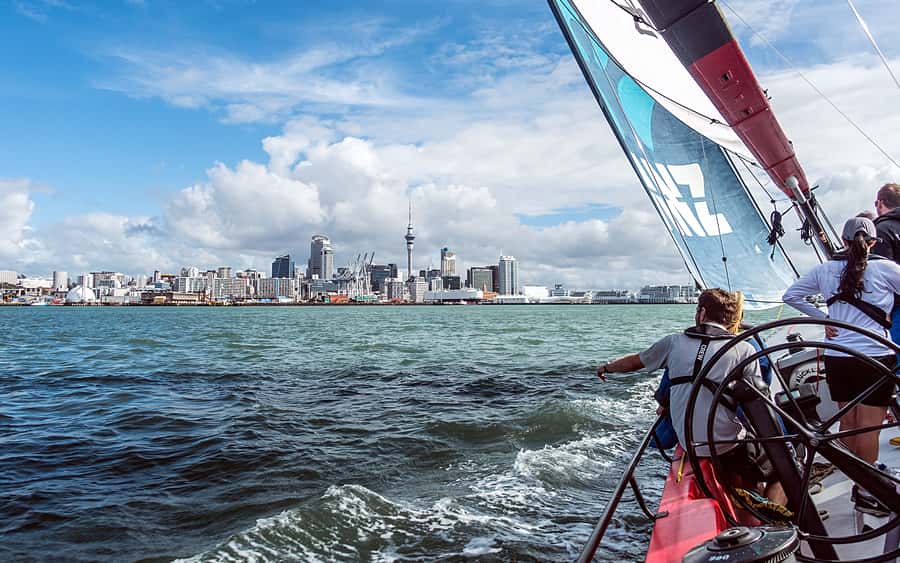 America’s Cup 2-Hour Sailing Experience Waitemata Harbour - What you do during the 2 hours: helm time, grinders, and sail work