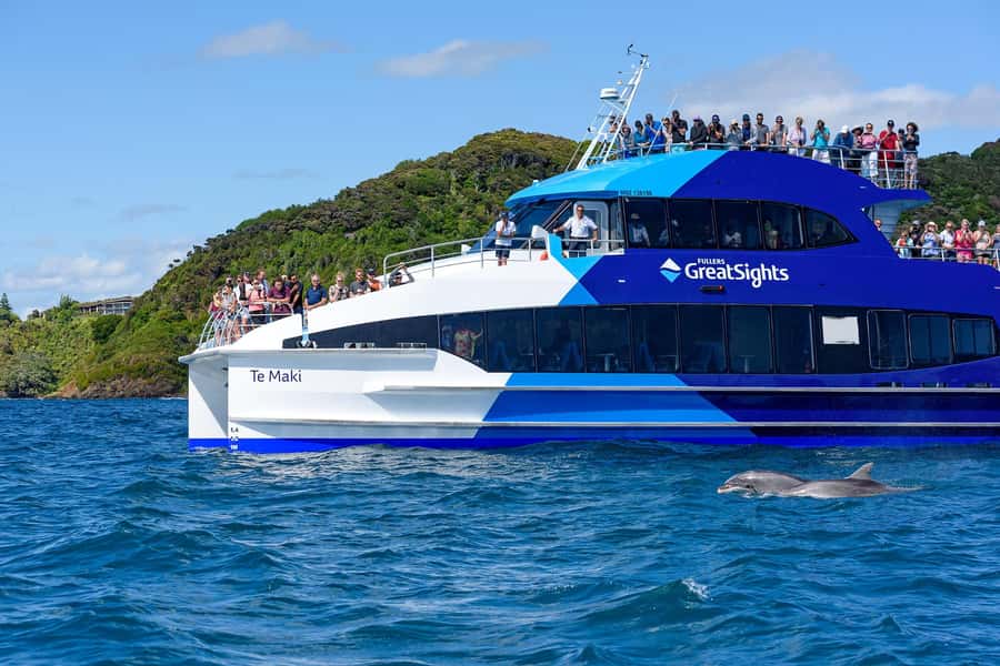 Auckland: Bay of Islands Day Tour with Dolphin Cruise - Hole in the Rock at Piercy Island: Narrow-Passage Thrill (When It Works)