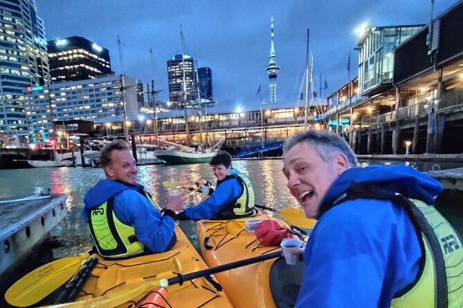 Auckland City Lights Night Kayaking Tour - Floating beneath the Sky Tower glow: the highlight for many people