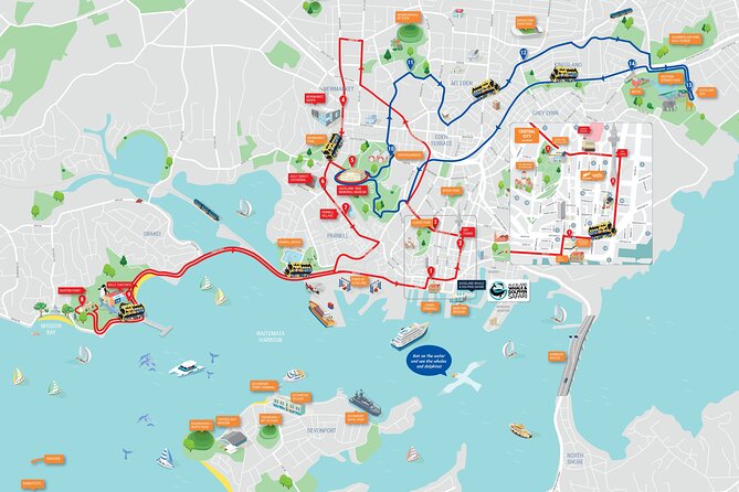 Auckland Explorer: Sightseeing Hop-on Hop-off Tour - Parnell, Bastion Point viewpoints, and Kelly Tarltons penguins