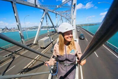 Auckland Harbor Bridge: Bridge Climb - The 67-metre route: under, over, up, and along the bridge’s arches