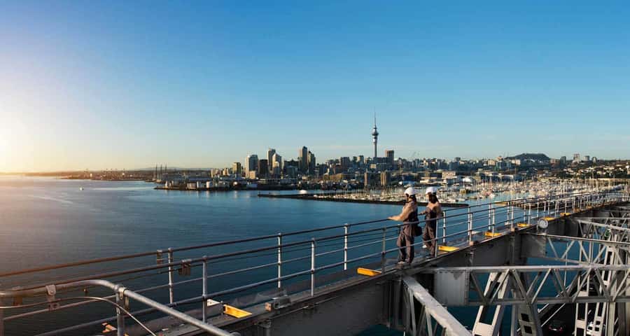 Auckland Harbor Bridge: Bridge Climb - The safety gear and all-weather suits: what you’ll notice on the day