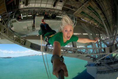 Auckland Harbour Bridge Climb & Bungy Combo - Check-in, suits, and the start of the bridge experience