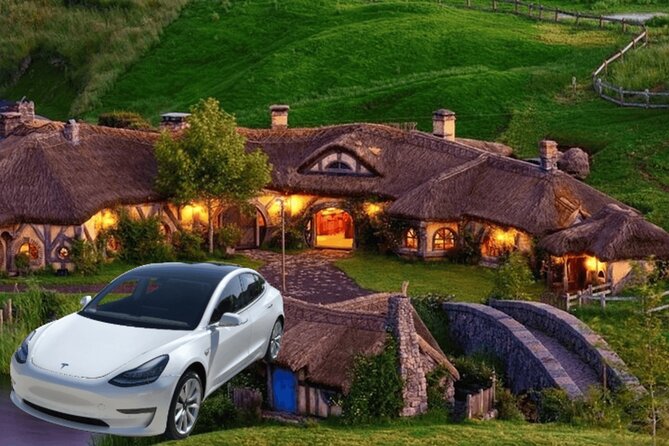 Full-Day Driver with Tesla Car-Customisable North Island Tour - Hobbiton Movie Set: The Start That Gets Everyone Smiling