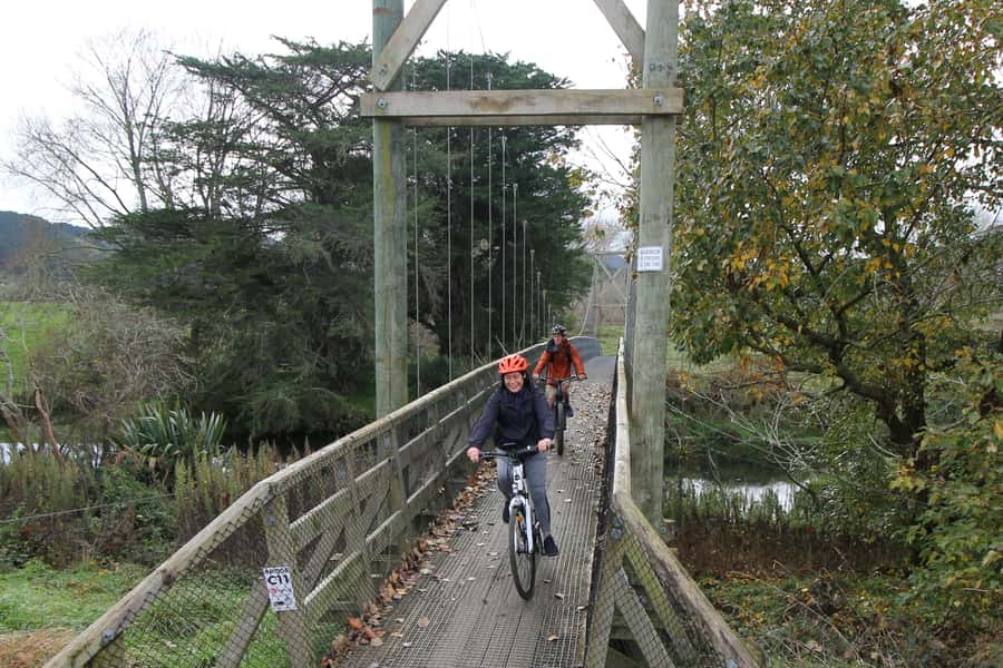 Full Day Ebike Tour - Karangahake Gorge NZ - Martha Gold mine pit rim: the extension that changes the whole day