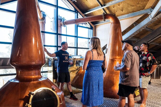 Heke Brewery and Distillery Tour in Waiheke Island with samples - What the guide covers: milling, mashing, fermenting, distilling, aging