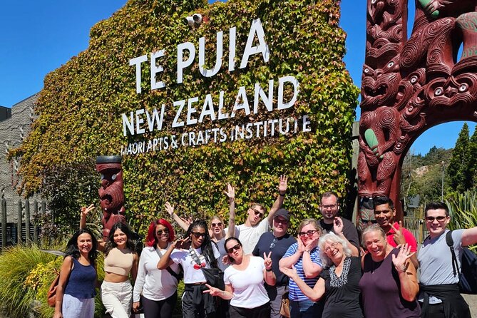 Hobbiton & Rotorua Small Group Day Tour inc Te Puia from Auckland - Rotorua city viewpoints by van: Lake Rotorua, Government Gardens, Rachel Spring