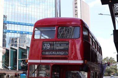 London Routemaster Double Decker Auckland Discovery - Mission Bay to Rangitoto: waterfront views that feel bigger than they are