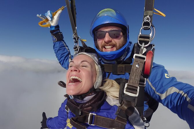 Skydive Auckland - Views that earn their own line: east and west coasts plus volcano country