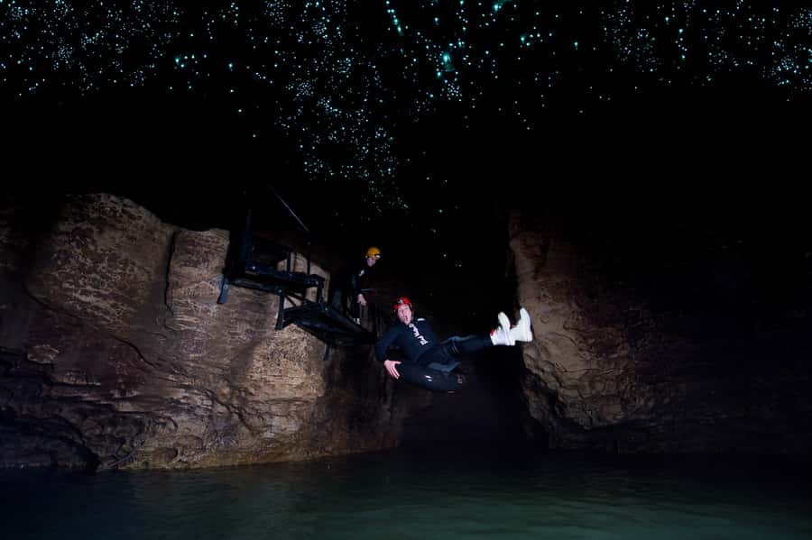 Waitomo Caves: Labyrinth Black Water Rafting Experience - Waterfall Jumps and Crawling Over Rock Slides: The Thrill Portion